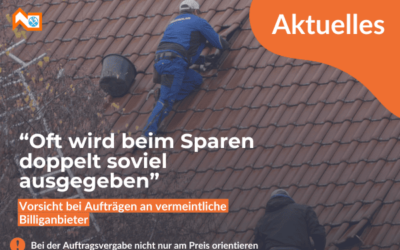 „Oft wird beim Sparen doppelt soviel ausgegeben“ – Bei Auftragsvergabe nicht nur am Preis orientieren