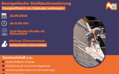 Seminar „Energetische Steildachsanierung“ – 23.09.24