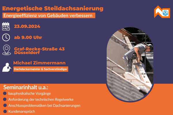 Seminar „Energetische Steildachsanierung“ – 23.09.24