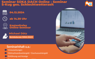 Kostenfreies Online – Seminar S-Kug ges. Schlechtwetterzeit 04.12.2024