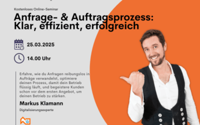 Kostenloses Webinar: Anfrage- & Auftragsprozess – 25.03.2025