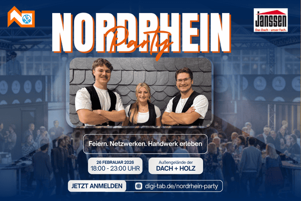 Nordrhein Party auf der DACH+HOLZ 2026 – gemeinsam mit H. Janssen & Co. KG