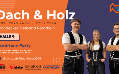 Termine 2026 im Dachdecker-Verband Nordrhein: DACH+HOLZ, DIN 18531 Webinar, FT-Tag und BWL-Tag