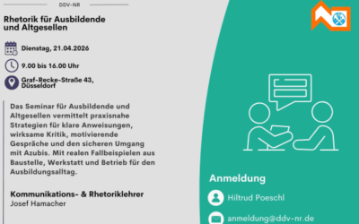 Rhetorik für Ausbildende und Altgesellen: Seminar am 21. April 2026