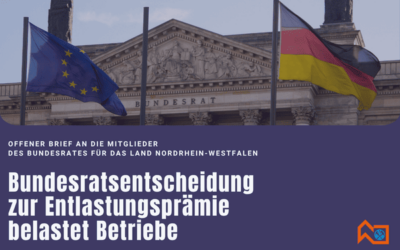 Entlastungsprämie im Bundesrat: Dachdecker-Verband Nordrhein fordert Ablehnung